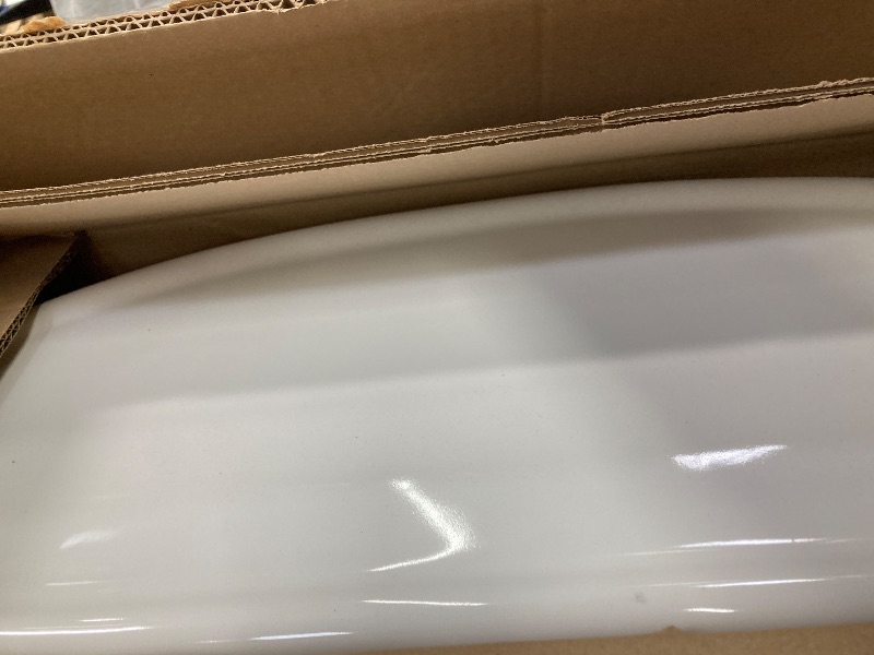 Photo 1 of American Standard 4142.016.020 Yorkville Flushometer Toilet Tank Complete with Coupling Components, White (Tank Only), 9.90 in wide x 17.60 in tall x 22 in deep