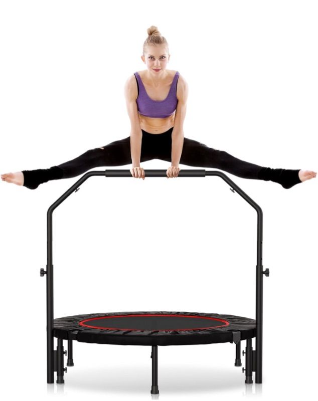 Photo 1 of 450 LBS Rebounder for Adults,40" Mini Rebounder Foldable Fitness Rebounder with Adjustable Foam Handle, Rebounder Jumping Cardio Trainer for Indoor/Outdoor Exercise Workout