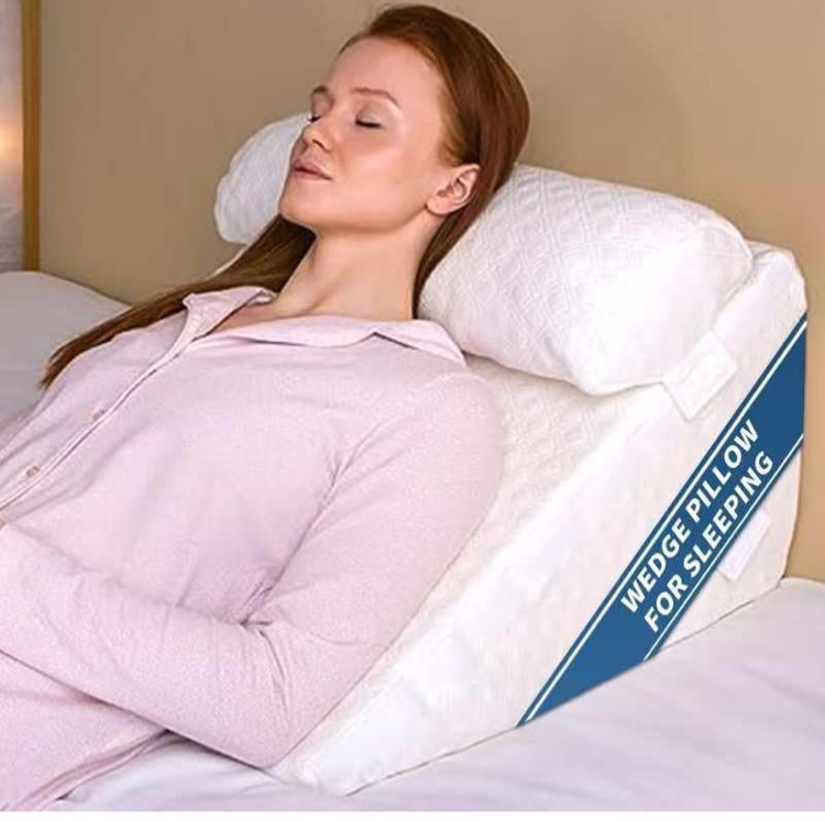 Photo 1 of Bed Wedge Pillow for Sleeping – Adjustable Post-Surgery Comfort Pillow  Memory Foam Incline, Leg Elevation, and Head Support 