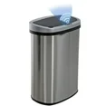 Photo 1 of **minor dents***BestOffice 13 Gallon Stainless Steel Touchless Kitchen Trash Can with Motion Sensor for Indoor Use(Silver)