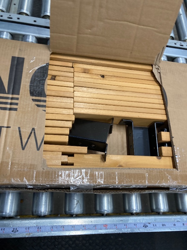 Photo 1 of 6.1ft H x 3ft W (1 Panel) Freestanding or Surface Mounted Enclo Tiaga Privacy Screen, Wood Privacy Fence Screen, Outdoor or Indoor Decorative Privacy Panel, Great for Balcony, Patio, Deck, EC18030