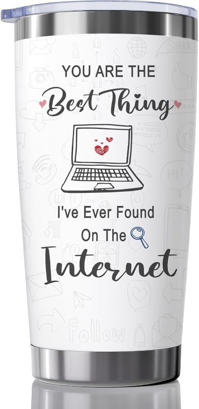 Photo 1 of ***CRACK ON PLASTIC LID/SIMILIAR TO PICTURE**Mothers Day Gifts for Her Girlfriend Wife - Anniversary Romantic Gift for Women Couple Men Him Boyfriend Husband, Funny Galentines Birthday Gifts for Women Best Friend, Tumbler 20oz