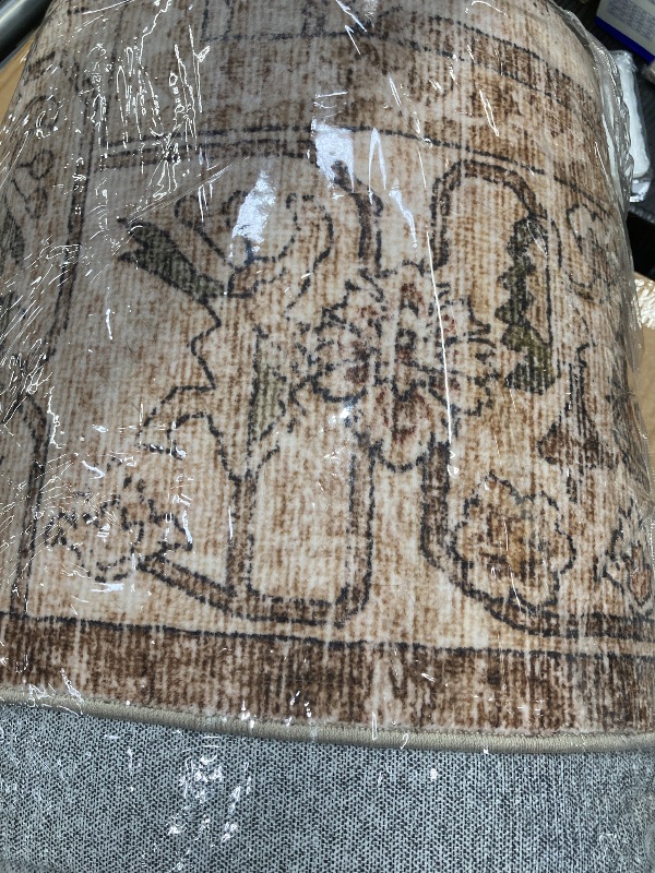 Photo 1 of BERTHMEER 9'x12' Large Vintage Area Rugs Oriental Rugs Washable Carpets for Living Room Bedroom Dining Room Throw Rugs Non-slip, brown