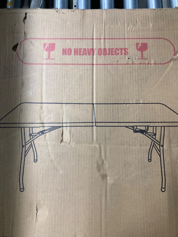 Photo 1 of 8FT Folding Table Camping Table Plastic Foldable Table Picnic Table for Outdoor Office Parties Camping  