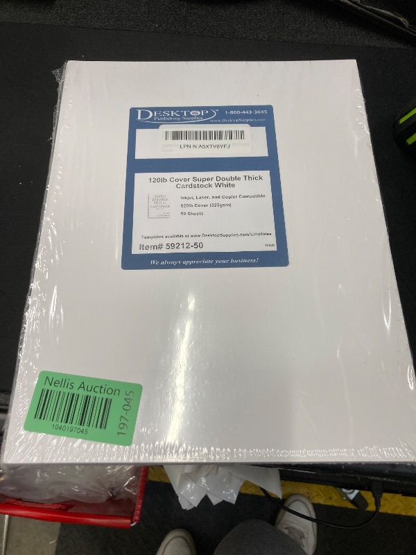 Photo 1 of 120lb Cover Thick Cardstock Paper - Plain Heavy Bright White Stock - 8.5" x 11" (50 Sheets)