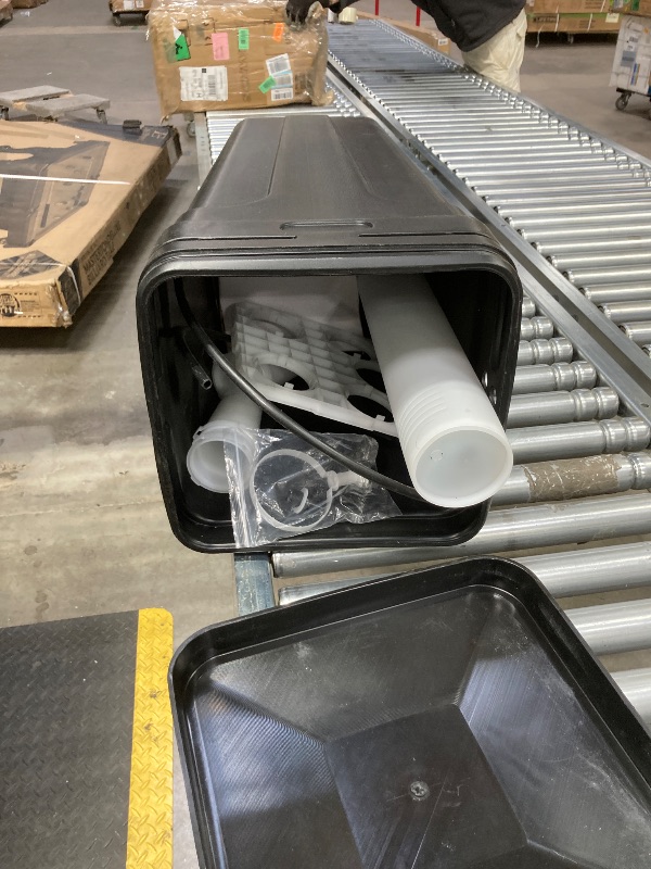 Photo 1 of 11x11x38 Square Brine Tank for Water Softener with Brine Safety Float Included (Black)