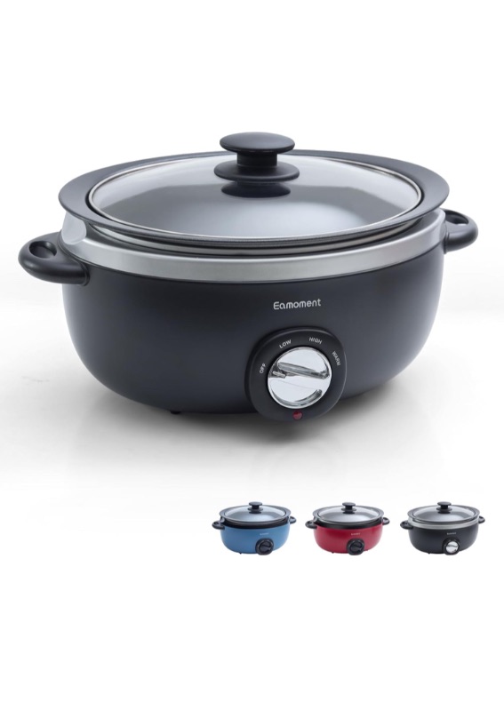 Photo 1 of 3.5 Quart Slow Cooker Black Uniform Heating,Non Stick Pot,Aluminum, Makes Your Food More Delicious.Suitable as a Gift for Wives,Parents,and Friends