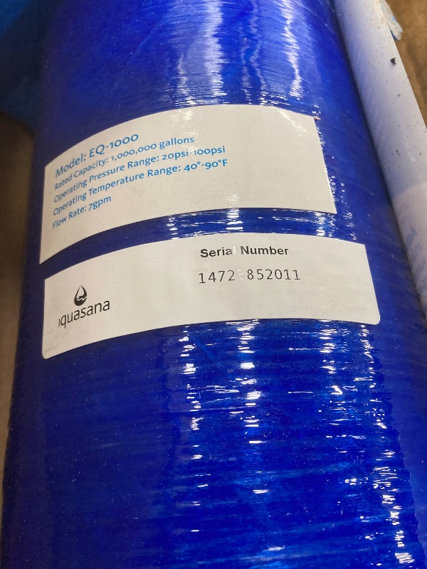 Photo 1 of Aquasana Whole House Water Filter System - Salt-Free Descaler, Carbon & KDF Home Water Filtration - Filters Sediment & 97% Of Chlorine - 1,000,000 Gl - EQ-1000-AST