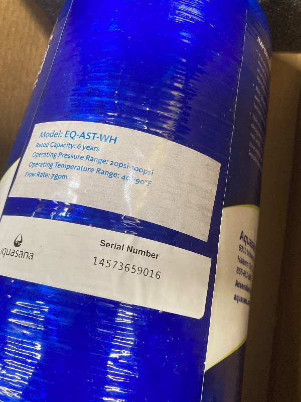 Photo 1 of Aquasana Whole House Water Filter System - Salt-Free Descaler, Carbon & KDF Home Water Filtration - Filters Sediment & 97% Of Chlorine - 1,000,000 Gl - EQ-1000-AST
