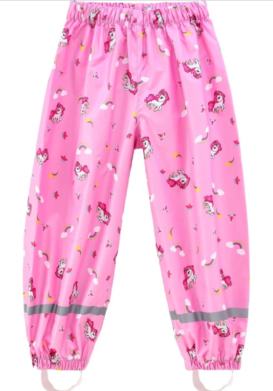 Photo 1 of ***DIRTY***  Toddler Rain Pants Kids' Waterproof Rain Pants Lightweight Reflective Rain Wear for Boys Girls