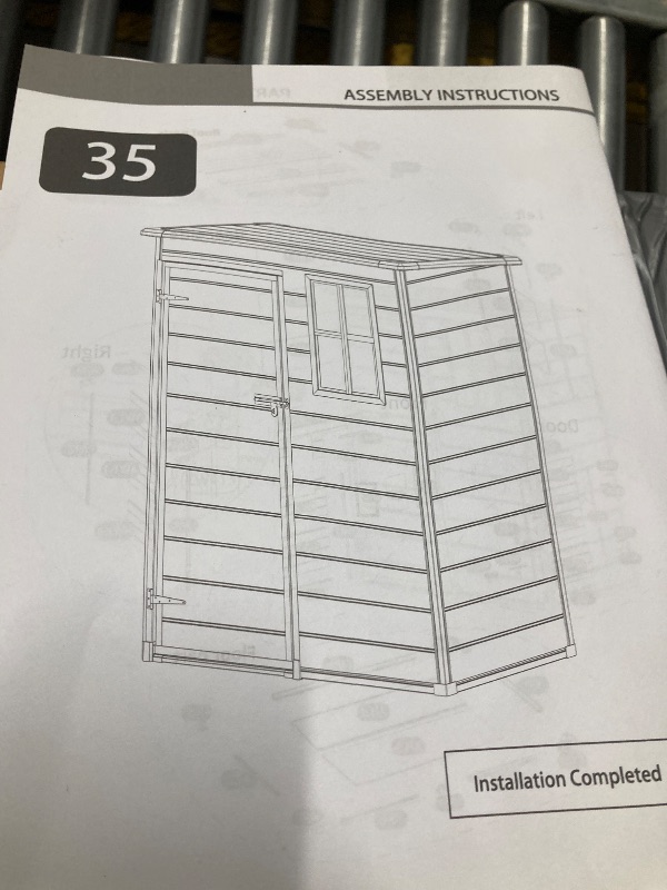 Photo 1 of ***PARTS ONLY***
Outdoor Storage Shed Resin with Floor, 5x3 FT Waterproof Plastic Sheds Kit, Outside Small Shelter for Garden Backyard Patio Lawn Tools, Gray