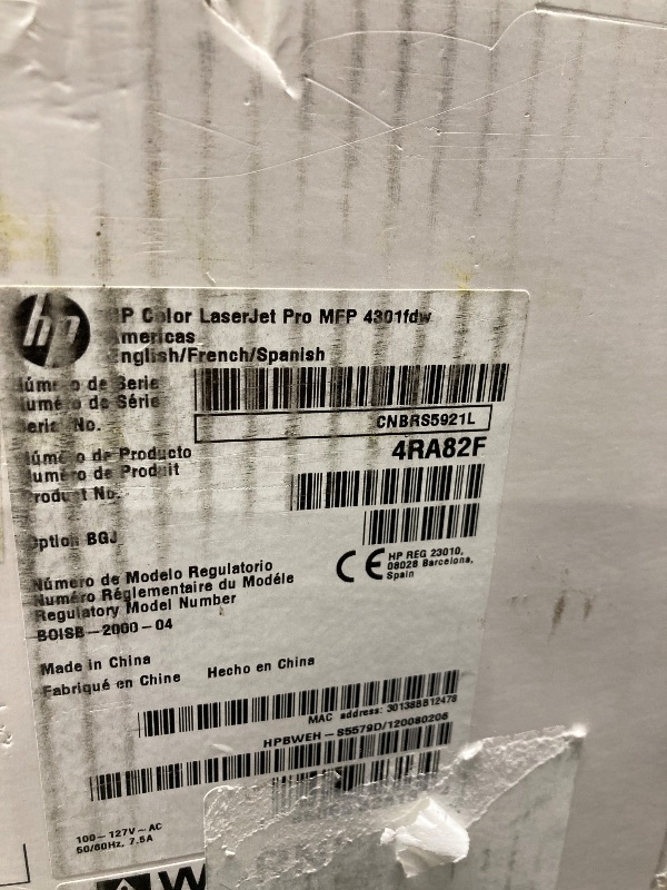 Photo 1 of HP Color LaserJet Pro MFP 4301fdw Wireless All-in-One Color Laser Printer, Scanner, Copier, Fax, Best-for-Office