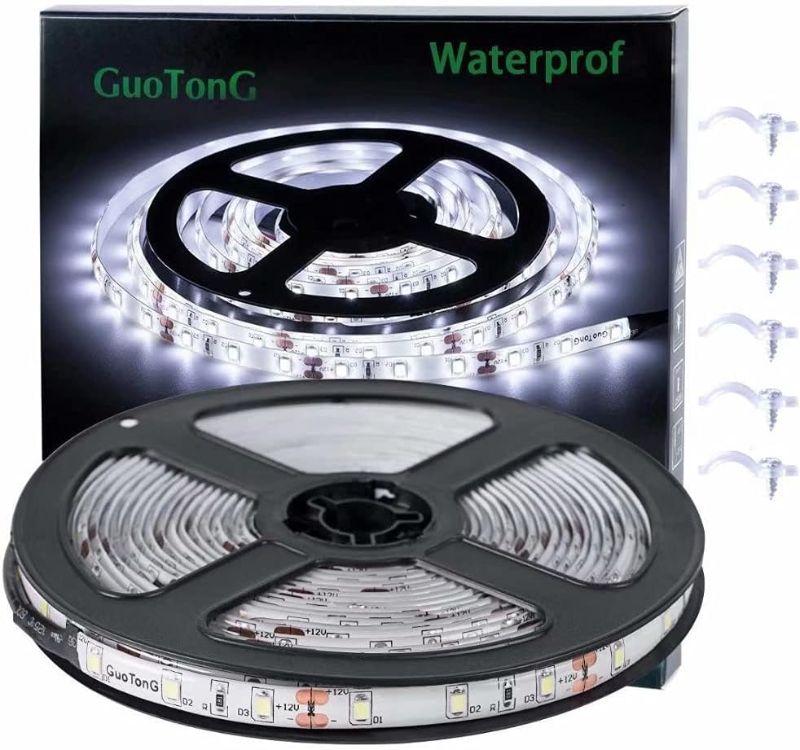 Photo 1 of ***UNKNOWN COLOR/ONE OPENED ROLL***LED Strip Lights, Waterproof cuttable 300 SMD 2835 LED Tape, 6000K 12V 16.4ft/5m Flexible Ribbon, Kitchen Cabinet Lighting, Outdoor/Indoor (No Power Supply)