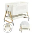 Photo 1 of ***BROKEN PARTS/PARTS ONLY**HARPPA Baby Bassinet Bedside Sleeper - 3-in-1 Cradle for Newborns, with Storage & Wheels, White