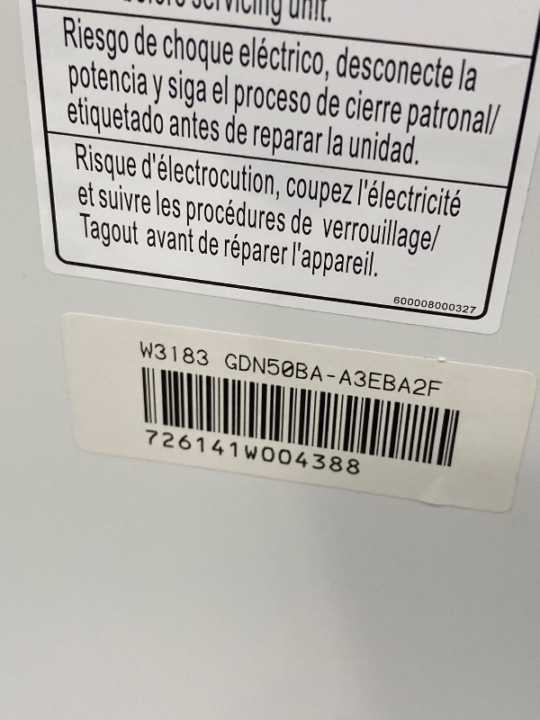 Photo 1 of  ***(NOT IN ORIGINAL BOX, BOX RIPPED/TORN, SOME SCUFFS/SCRATCHES, FRONT TOP FRAME CRACKED...SEE PHOTOS)***
Frigidaire 60-Pint Portable Dehumidifier with Built-In Pump for Large Rooms & Basements, Custom Humidity Control, Auto Shut Off, White   ***(NOT IN 