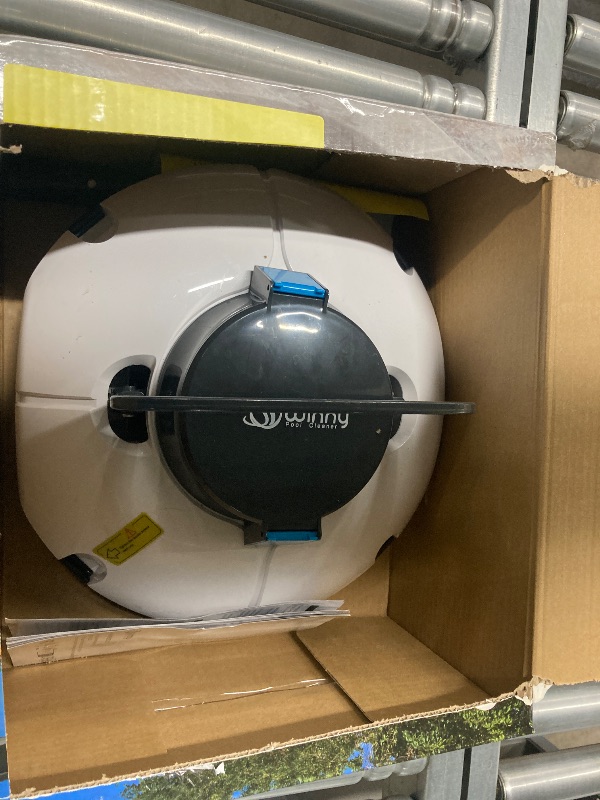 Photo 1 of (2025 Upgrade) Cordless Robotic Pool Cleaner, Winny Pool Cleaner Automatic Pool Vacuum with Dual Filters, 80 Mins Runtime, Ideal for Flat Above Pools Up to 645 Sq.Ft (White and Blue)