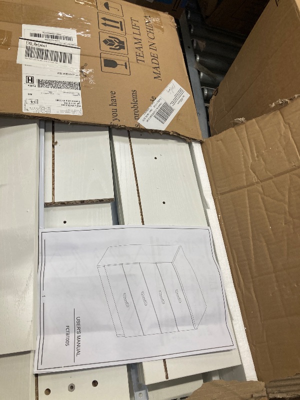 Photo 1 of **NEEDS HARDWARE**

White 4-Drawer Wood Dressers for Bedroom