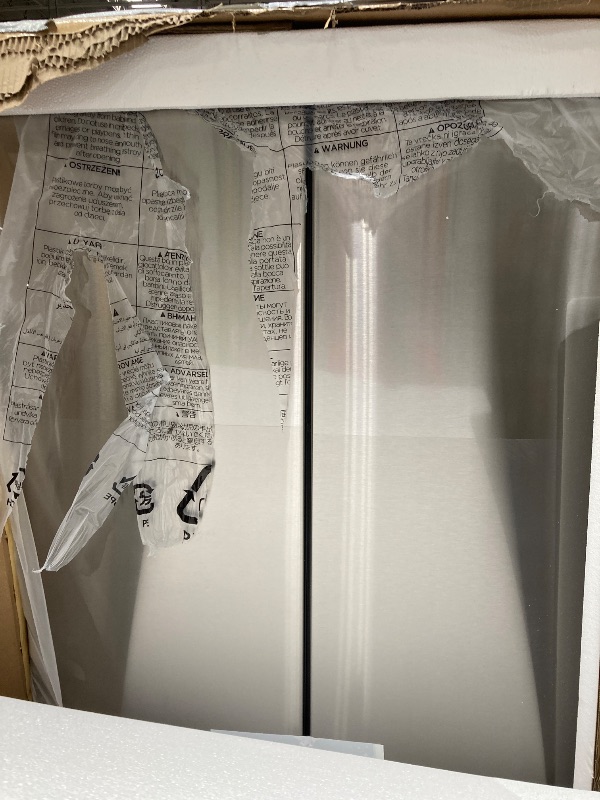 Photo 1 of **LARGE DENT ON BOTTOM DOOR-SEE PICS**KoolMore KM-RERFDSS-18C 30-Inch and 18.5 cu. ft. Counter Depth French Refrigerator with Three Doors and Deep Freezer in Stainless-Steel, Silver