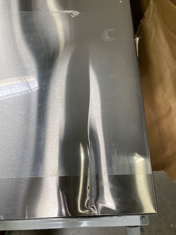 Photo 1 of **LARGE DENT ON BOTTOM DOOR-SEE PICS**KoolMore KM-RERFDSS-18C 30-Inch and 18.5 cu. ft. Counter Depth French Refrigerator with Three Doors and Deep Freezer in Stainless-Steel, Silver