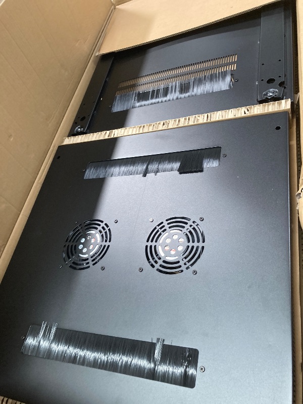 Photo 1 of Tecmojo Network Rack Cabinet,27U Server Rack,23.6 Inch Depth,Hold Up to 1600Lbs,Lockable Cabinet with Casters and Complete Accessories,Clear Door,for Home,Office,Small Business (27U 23.6" w*23.6" d)