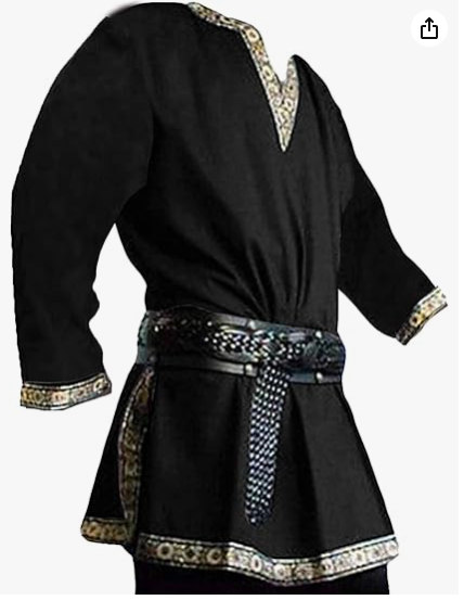 Photo 1 of Gafeng Mens Medieval Costume Renaissance Pirate Halloween Viking Tunic Knight Cosplay Warrior LARP Shirts 2xl