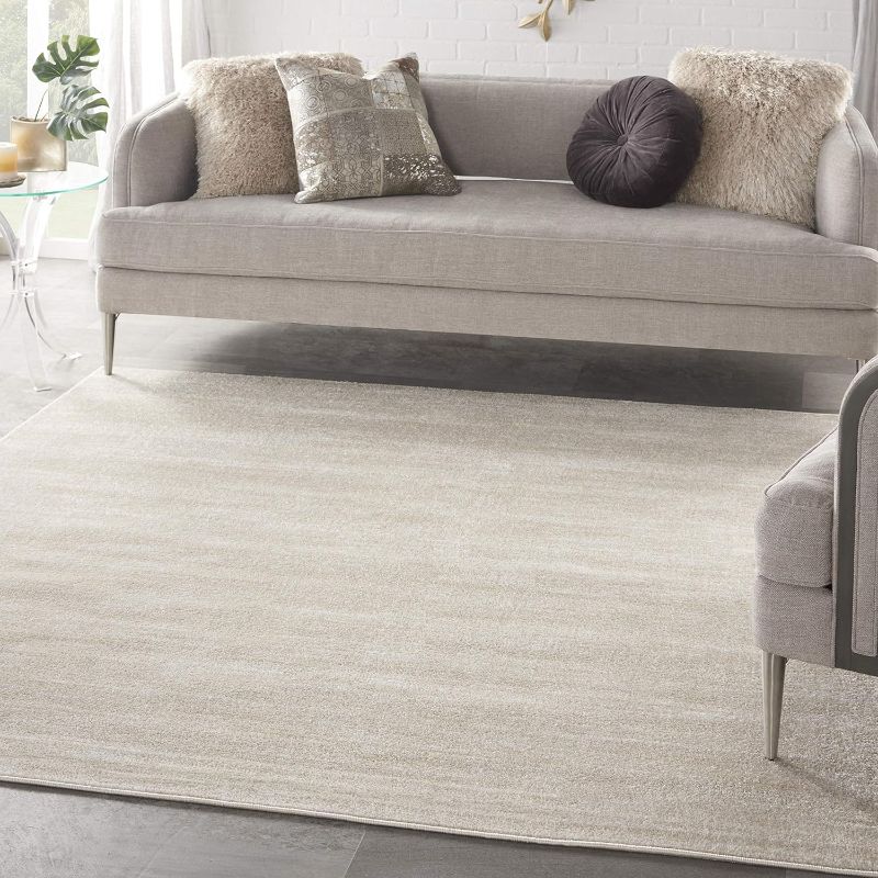 Photo 1 of Area Rug 5x7 Washable Rugs Solid Area Rugs for Living Room Bedroom Modern Office Carpet Low Pile Indoor Rug Non Slip Farmhouse Rug Jacquard Textured Rug Tau