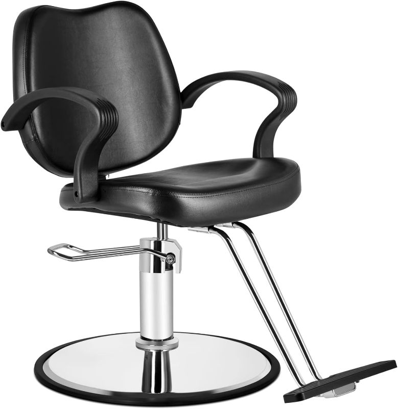 Photo 1 of *see notes* 
Barber Chair,Salon Chair for Hair Stylist Swivel Styling Chair Heavy Duty Hydraulic Pump Adjustable for Beauty Hair Salon Spa Shampoo(Black
