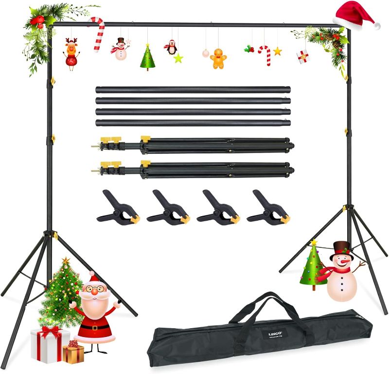 Photo 1 of 0ft x 8.5ft Adjustable Photography Backdrop Support System Photo Video Studio Muslin Background Stand Kit with Carry Bag
Amazon's
Choice
500+ bought in past month

