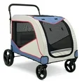 Photo 1 of Foldable Pet Stroller for Large or 2 Dogs Cats Jogger Wagon with 4 Wheels