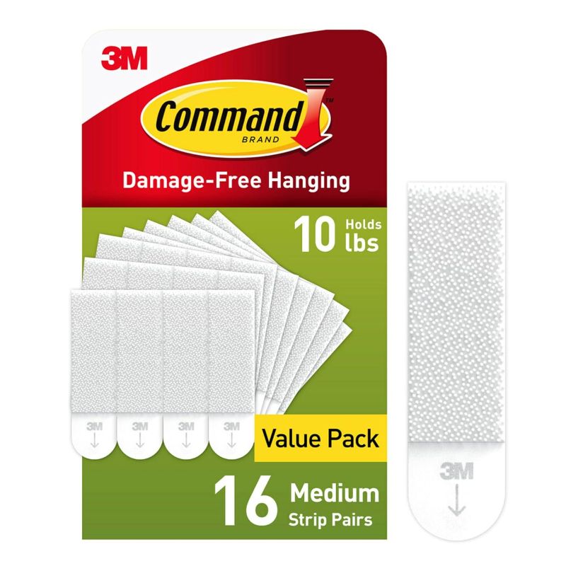 Photo 1 of ***partial box*** Command Hand Towel Bar Satin Nickel with 4 Water Resistant Command Strips, 9" Hand Towel Holder, Holds up to 3 lb, Great for Bathroom Décor on the Wall, Inside the Cabinet, or in the Shower