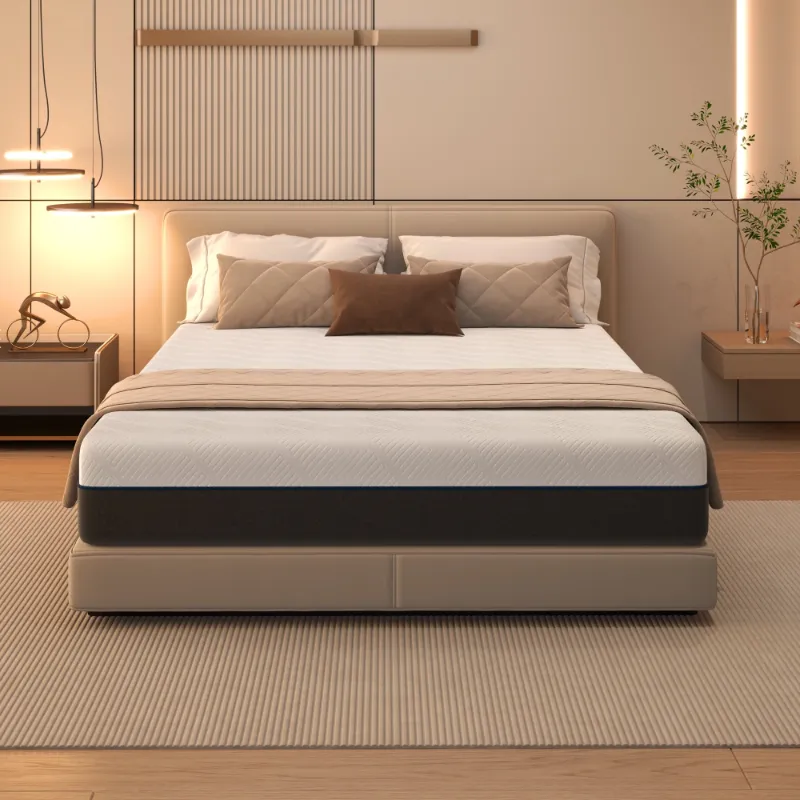 Photo 1 of Doubleslee Full Mattress, 10" Gel Memory Foam Mattress Full Size, Innerspring Hybrid Mattress in a Box - Double-Sided Use.
