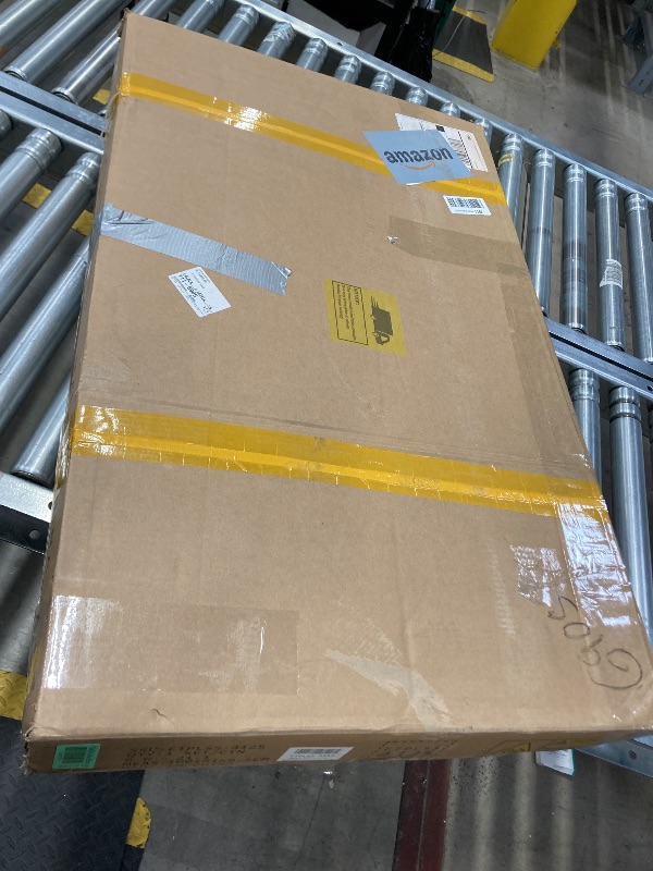 Photo 1 of ***BOX  1 OF 2 ONLY/INCOMPLETE SET/CONTAINS ROOF ONLY***DWVO 8' x 6' Outdoor Storage Shed, Waterproof Metal Garden Shed with Windows, Lockable Doors, and Sloped Roof for Patio, Backyard, Lawn, Tool Storage, Bike Shed, Pet Shelter (Gray + White)
