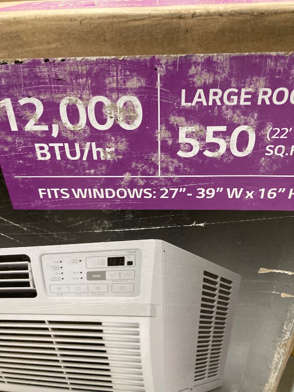 Photo 1 of LG 12,000 BTU Smart Window Air Conditioner, 115V, AC Window Unit for Rooms up to 550 Sq. Ft., Perfect for Kitchen or Living Room, Phone & Voice Control, Works with LG ThinQ, Amazon Alexa, Hey Google