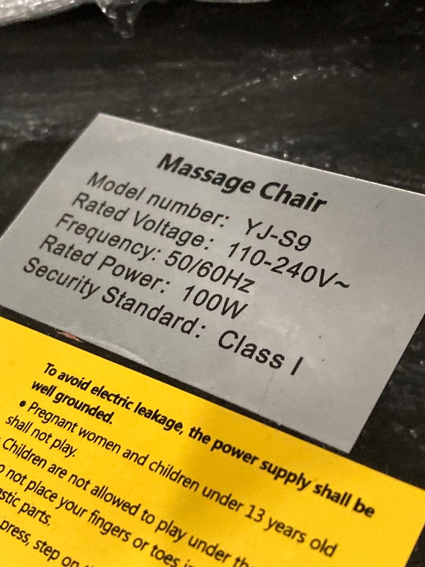 Photo 1 of  Massage Chair, Full Body Zero Gravity Shiatsu 4D Recliner with Heated Bluetooth Foot Roller, Beige ***(NOT IN BOX, NOT IN ORIGINAL PACKAGING, HEAD REST HAS WRITING ON BACK, DUSTY, DIRTY, TOUCH PAD BROKEN)***