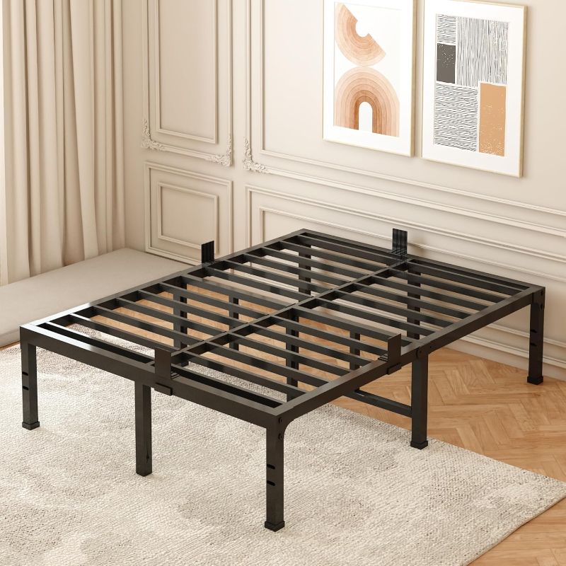 Photo 1 of  Full Size Bed Frame 18 inch Heavy Duty Metal Platform Bed Frame