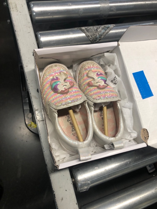 Photo 1 of ***(HEAVILY USED)***
DREAM PAIRS Toddler Sneakers Slip On for Girls Kids Walking Shoes Sparkle Sequins Glitter Shoes Little Kids Comfort Casual Rainbow/Ivory Size 8 Toddler SDFS2409K