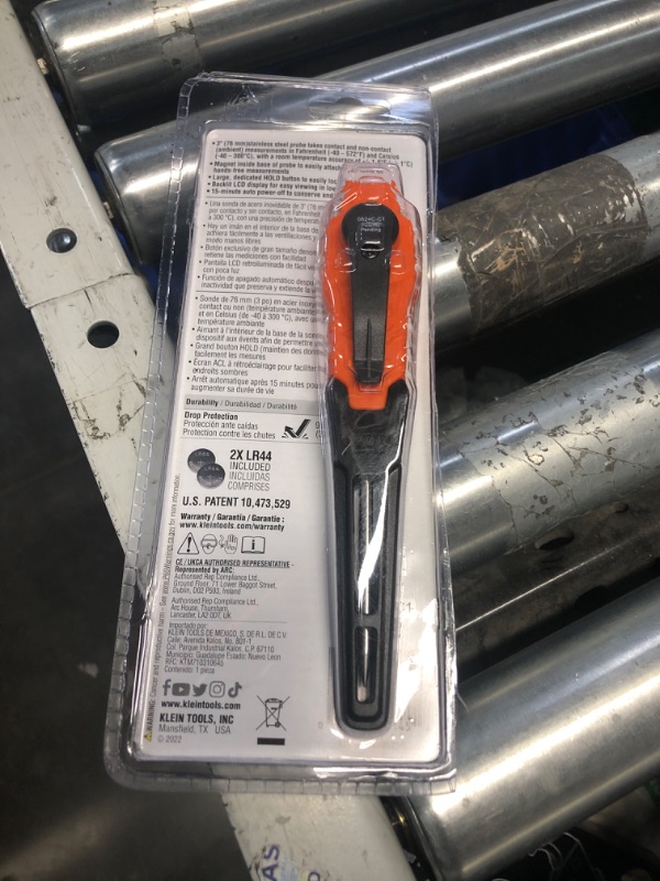 Photo 1 of Klein Tools ET10 Magnetic Digital Pocket Thermometer, HVAC Instant Read Thermometer with Backlit Display, Wide Measurement Range, Fahrenheit and Celsius