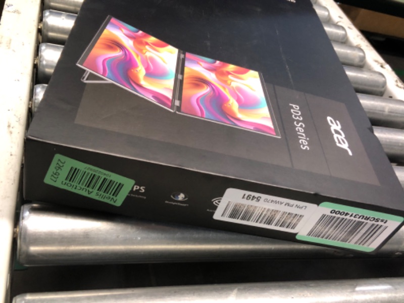 Photo 1 of Acer PD193Q 18.5” FHD 1080P Foldable Dual-Screen Portable Monitor | Adaptive-Sync | Auto Pivot, View Vertically or Horizontally | 2Wx2 Speakers | Plug & Play for PCs | 2 x USB Type-C & 1 x Mini HDMI