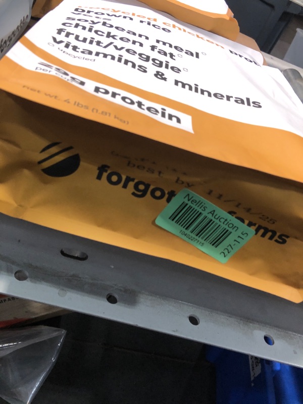 Photo 1 of ***(EXP: 11/14/25)NONREFUNDABLE***Forgotten Farms Dog Food, Upcycled Chicken Protein and Ancient Grains, 29g Protein, 4 lb Bag