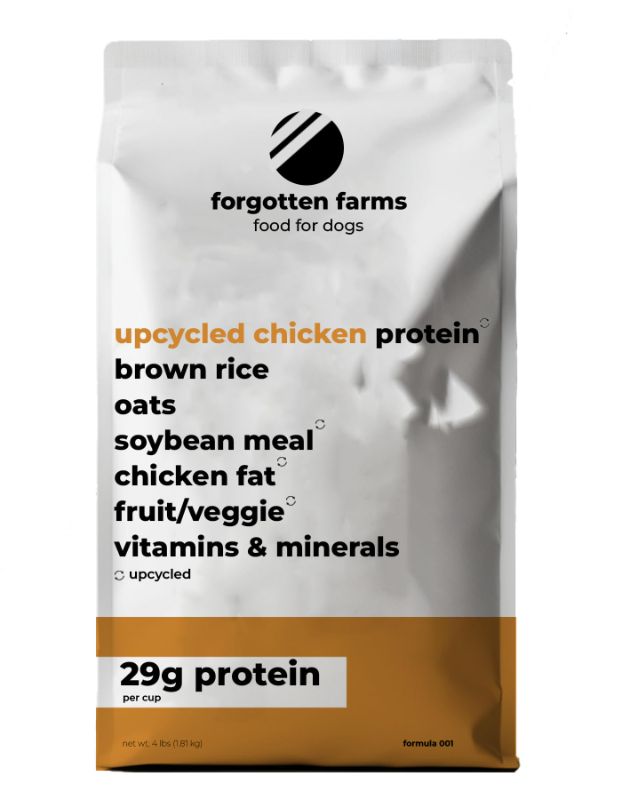 Photo 1 of ***(EXP:11/14/25 )NONREFUNDABLE***Forgotten Farms Dog Food, Upcycled Chicken Protein and Ancient Grains, 29g Protein, 4 lb Bag