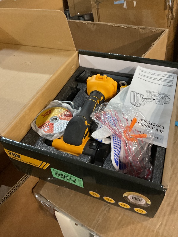 Photo 1 of Adjustable Cordless Cut Off Tool Compatible with Dewalt 20V MAX Battery, Rotorazer Saw Brush Cordless Angle Grinder Tile Cutter 20,000RPM, 4 Saw 3" Blades for Metal,Wood,Tile,Plastic (No Battery)