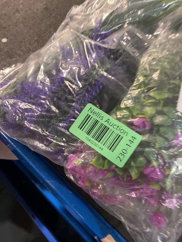 Photo 1 of (BAGGED) YIBUKIY 20 Bundles Artificial Flowers Outdoor Fake Flowers, UV Resistant No Fade Faux Plastic Greenery Shrubs Plants for Hanging Garden Porch Window Box Home Decor