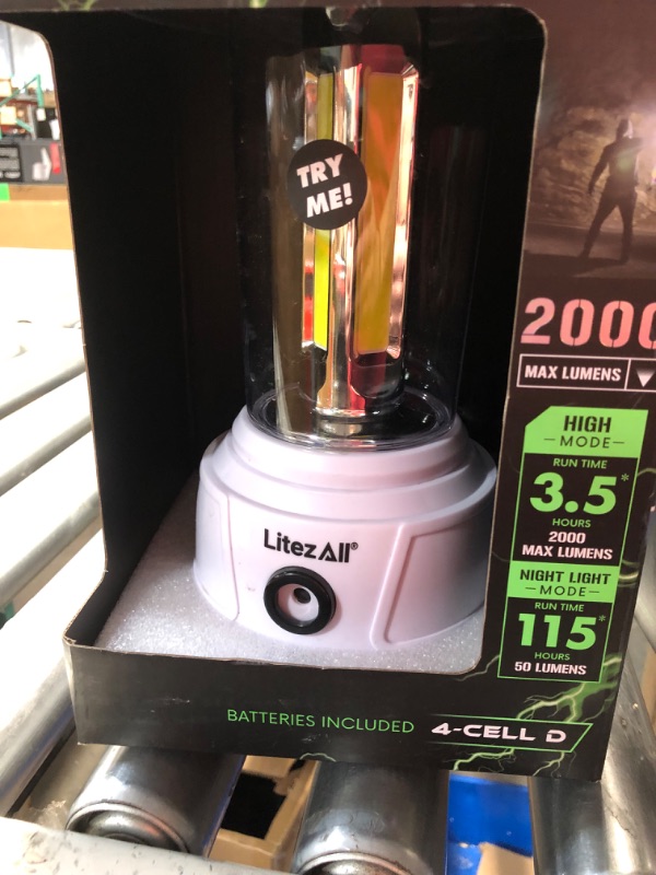 Photo 1 of ***(MINOR DAMAGE)***
LitezAll LED Lanterns for Power Outages, Brightest Lantern 2000 Lumens - Battery Powered Light Emitting Diode Lantern for Emergency and Camping