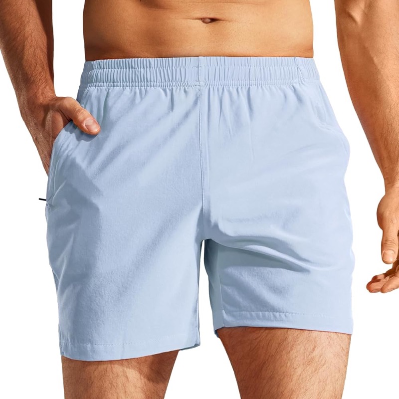 Photo 1 of (small)Comfrt Men's Workout Running Shorts Quick Dry Active 5 Inches Shorts with Pockets, Lightweight, Breathable