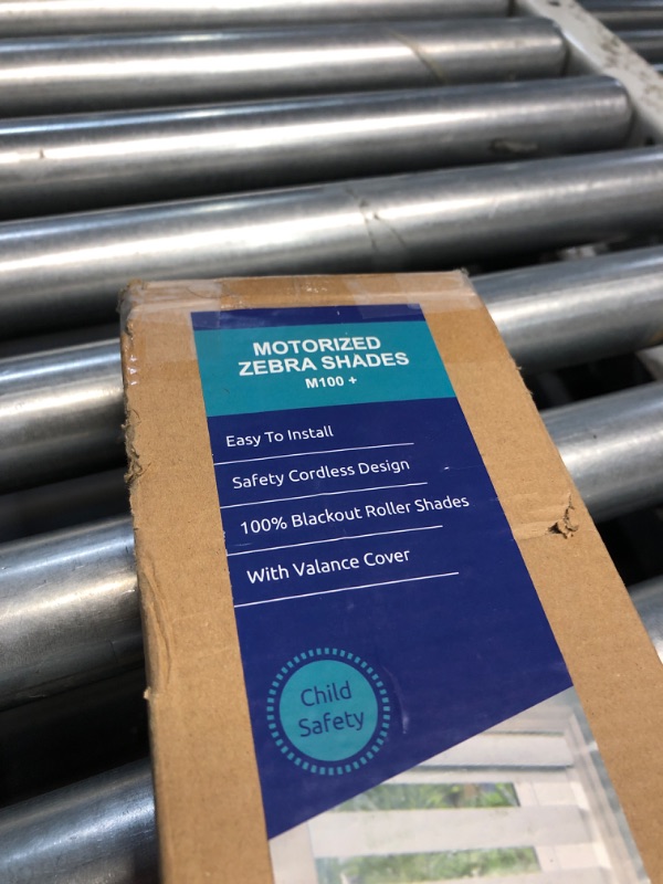 Photo 1 of CITOLEN Motorized Blinds with Integral Valance Zebra Upgraded Smart Custom Size Automatic for Windows Remote Control Electric Shades Alexa/Google Blinds,Gray, 46''Wx72''H (SM100)