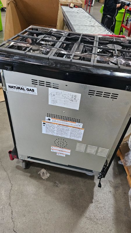 Photo 1 of ***SEE NOTES***
RANGAIRE RRG303TS 30" Gas Range, 5 Sealed Burners, 5.0 cu. Ft. Capacity, Freestanding Slide-in Convection Oven, Easy Reach Racks, Clock and Timer, Stainless Steel