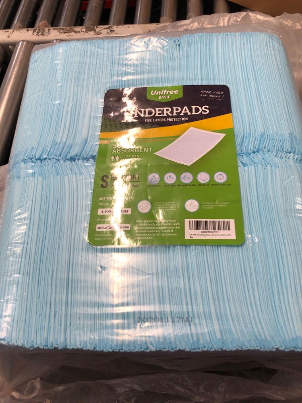 Photo 1 of (see all images) Unifree Disposable Underpads, Bed Pads, Incontinence Pad, Super Absorbent, 88 Count, Blue ( 17.5" x 23.5" )