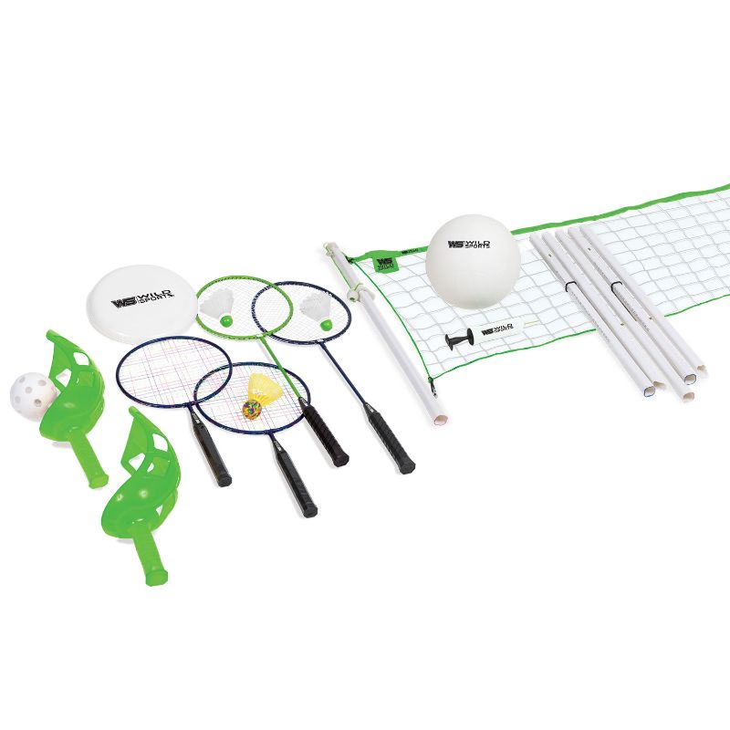 Photo 1 of (see all images) GSE Games & Sports Expert Outdoor Portable Badminton/Volleyball Complete Set with Net System