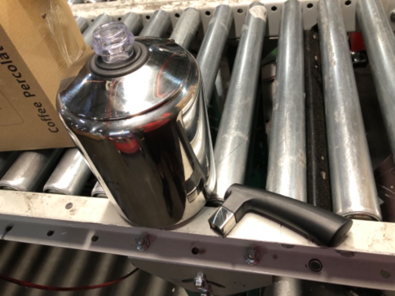 Photo 1 of ***MAJOR DAMAGE - HANDLE RIPPED OFF - SEE PICTURES***
Mixpresso Stainless Steel Coffee Percolator Stovetop, Percolator Coffee Pot, Excellent For Camping Coffee Pot, 37oz 5-8 Cup Stove Top Coffee Maker