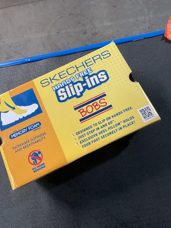 Photo 1 of (See all images)Skechers Women's Hands Free Slip-Ins Skip Cute - B Cute Sweet Sneaker, White, 10